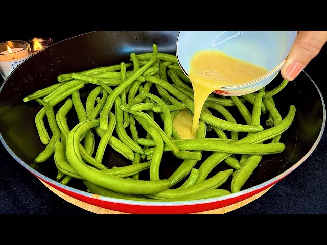 Eggs and green beans taste better than PIZZA ‼️ delicious breakfast recipe