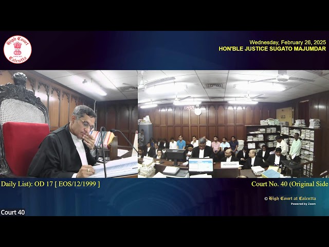 26 February 2025 | Court No. 40 | Live Streaming of the Court proceedings.