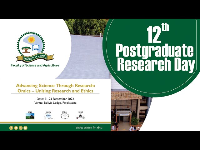 Faculty of Science and Agriculture 12th Postgraduate Research Day - Day 2 #ULEvents2022