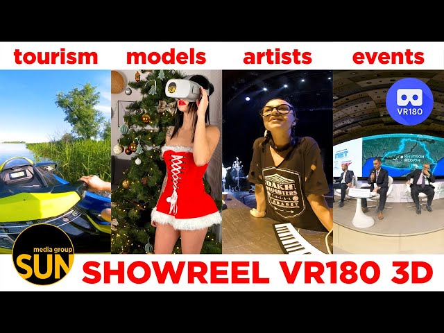 VR180 3D video showreel about tourism, models, artists and events.