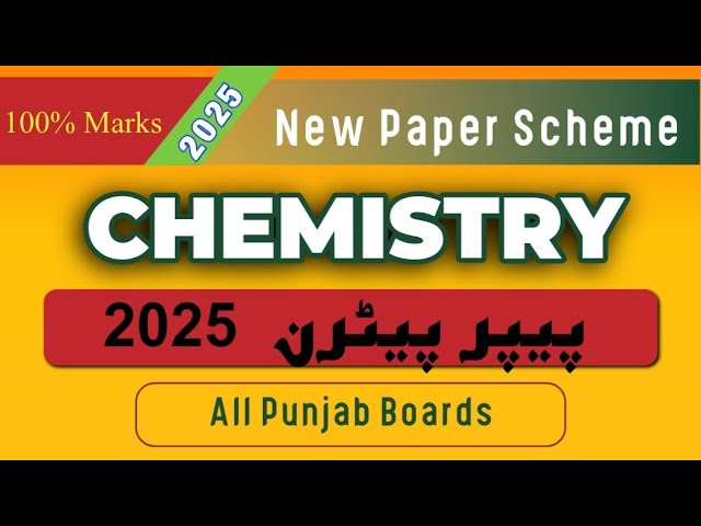 12th class chemistry pairing scheme 2025|2nd Year Paper Pattern 2025|Tech&CsDepartment