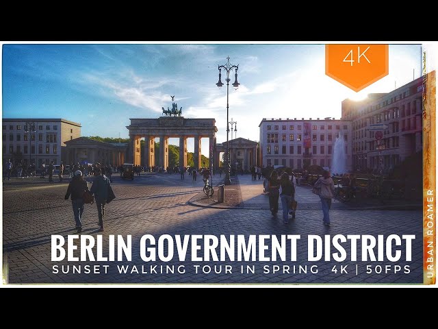 Relaxing Berlin Sunset Walk in Government District of Germany - May 2023 in 4K | 50FPS | Binaural