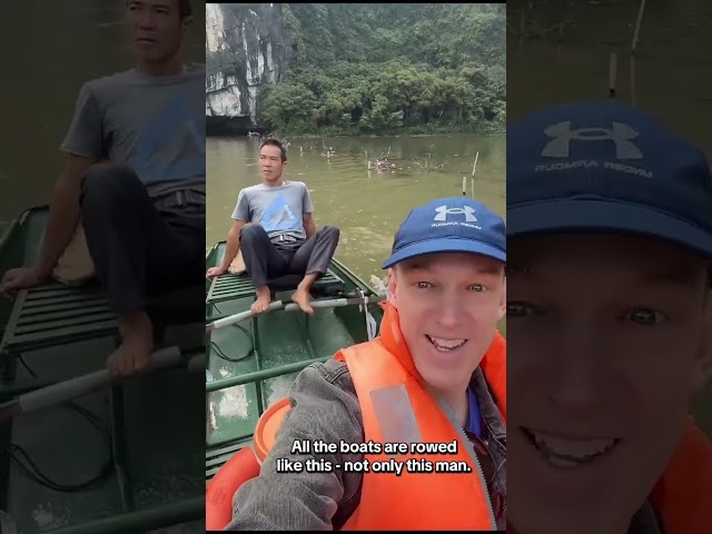 LEG ROWERS in NINH BINH, VIETNAM 🇻🇳 Boat ride - Tam Coc. #kopete #travel #englishmyanmar #ninhbinh