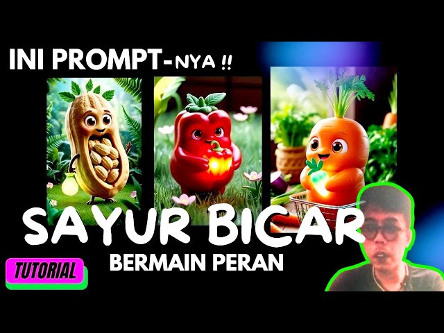 PASTI BISA❗ Ini Dia Cara Membuat Video Sayur Dan Buah mengobrol. IDE Konten Pakai Ai