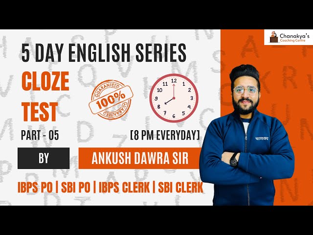 Cloze Test (Part 5) | Cloze Test Trick | 5 Day Series | Cloze Test Trick Day 5 for Bank PO/Clerk/SSC