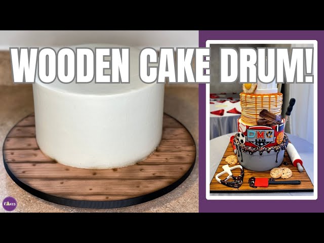 Try This Simple Technique To Make A WOODEN CAKE DRUM!