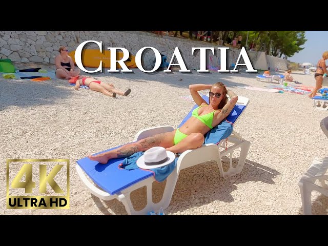 Beach Walk 4K Croatia | Walking along Primosten Coast on Raduca Beach with Olivia