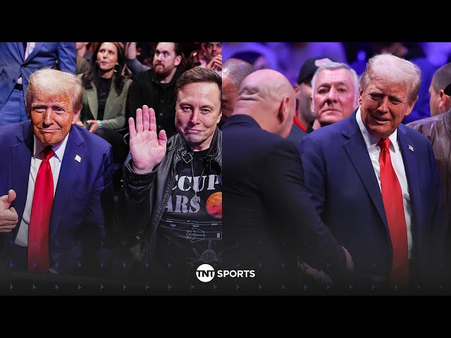 🇺🇸 President-elect Donald Trump arrives at Madison Square Garden alongside Elon Musk #UFC309 😮‍💨