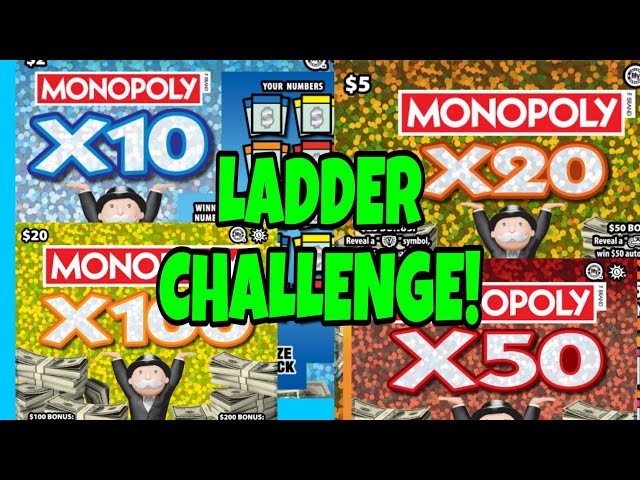 HOW FAR CAN $64 TAKE ME? MONOPOLY MD LOTTERY SCRATCH OFF TICKETS LADDER CLIMB!