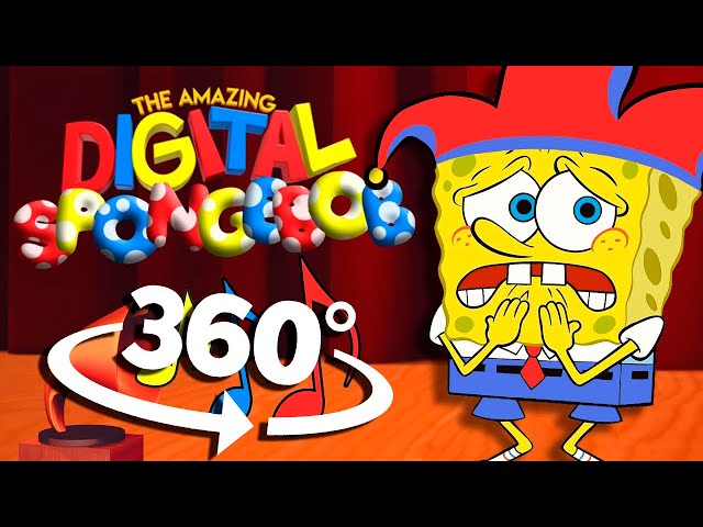 360° VR  THE AMAZING DIGITAL SPONGEBOB - THEME SONG (COVER)