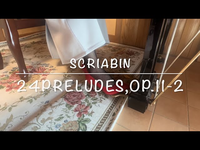 Scriabin/24 preludes Op.11 No.2/for my valentine/piano with heels/スクリャービン/前奏曲11第2番/網タイツとハイヒールとピアノペダル