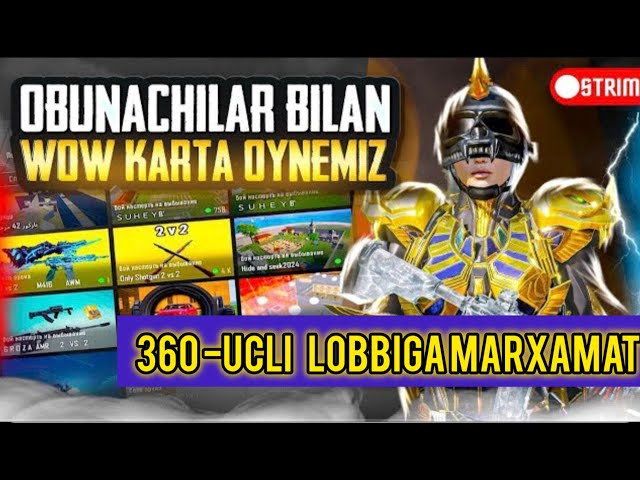 ❤️120-360 UCLI  LOBBI // WOW + PARKUR / PUBG MOBILE STRIM LIVE #pubgmobile #pubg #uzbekistan #shorts