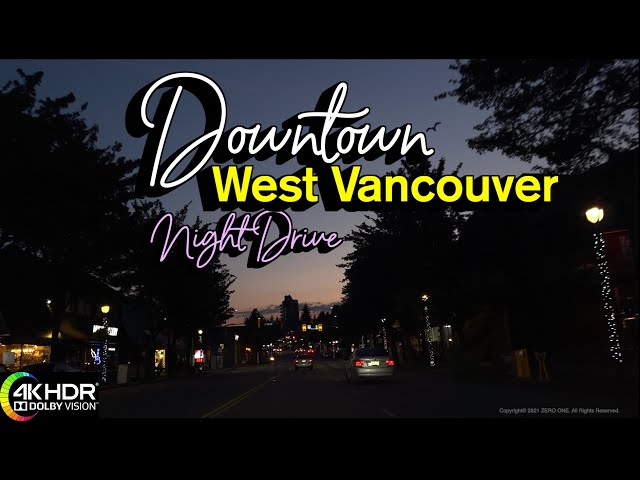 West Vancouver Summer Night Drive 🇨🇦 BC, Canada, Virtual Driving Tour, 4K HDR 60fps