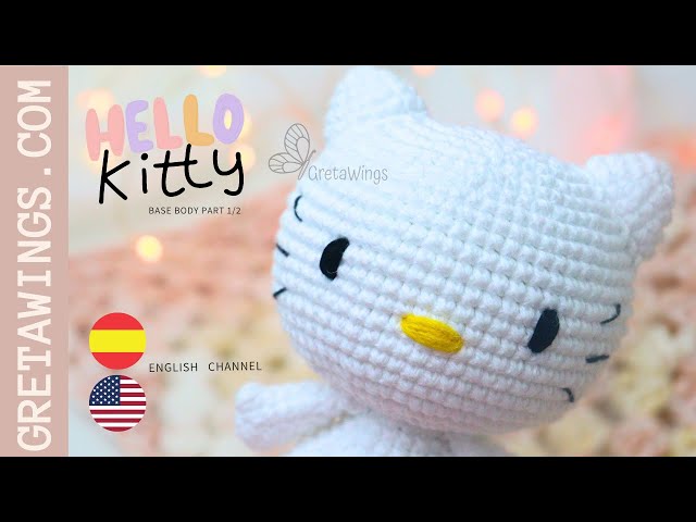 🎀 Hello Kitty 🎀 AMIGURUMI Pattern PART 1/2 | Subtitled 🇺🇸🇪🇸  GretaWings @gretawings