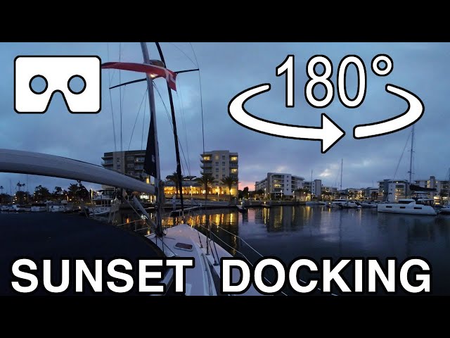 180vr - Sunset at Marina Del Ray California - sailing