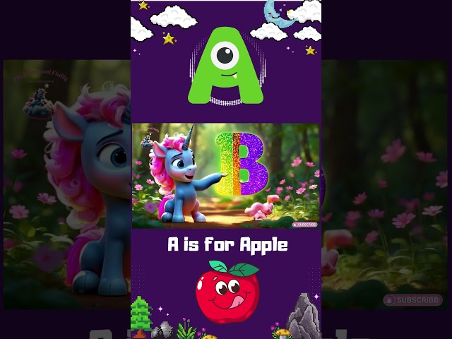 A is for Apple - Phonics SOUNDS #abcd #animals #english #nurseryrhymes