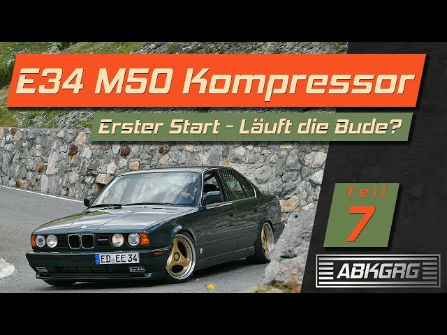 BMW E34 M50 Kompressor | #7: Erster Start - läuft die Bude? | eng subs | Rotrex supercharger