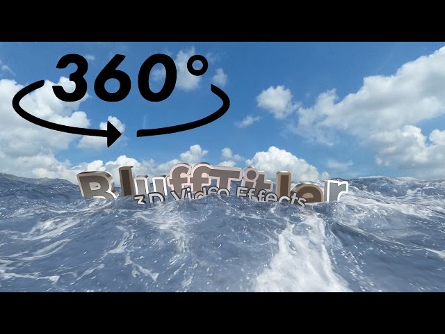 BluffTitler VR 360° 4K export demo