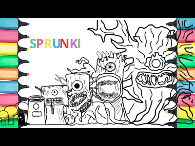 How to Color Big Horror Mr Tree Sprunki Incredibox:Sprunki New Coloring Pages #sprunki #newcolor