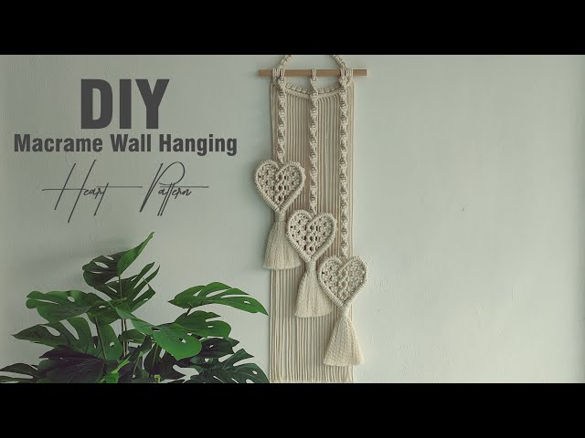 DIY Macrame Heart Wall Hanging | Valentine Gift Ideas