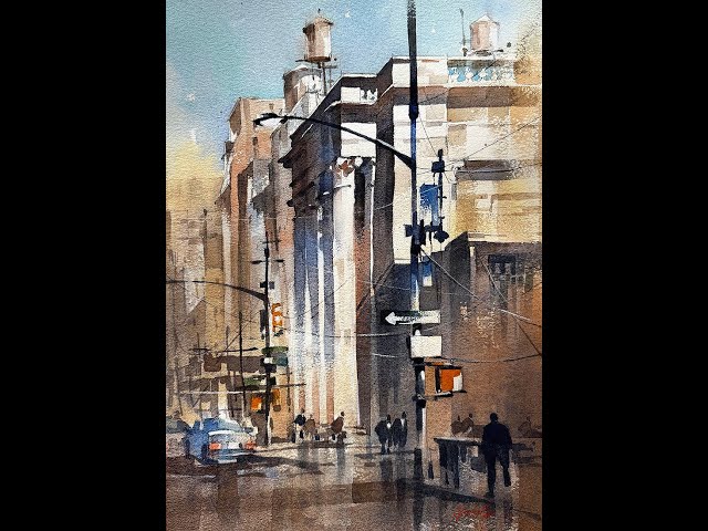 Union Square NYC - Sketch Painting Demonstration - Part One