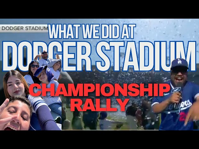 What we did at the Dodger Stadium Rally Parade for the World Series