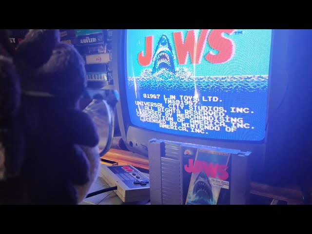 Moses Plays Jaws On NES !!! 🎃🦈 #disney #moses #nesgames #jaws #halloween