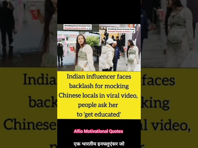 Indian influencer faces backlash for mocking Chinese locals #indianinfluencer #jaspreetkaur #china