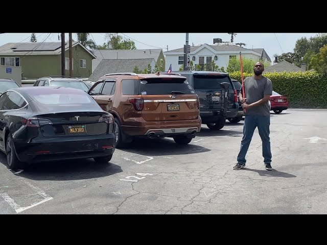 Crazy lunatic guy loses it over camera grabs a stick to attack !! (Must watch) snowflakes barking