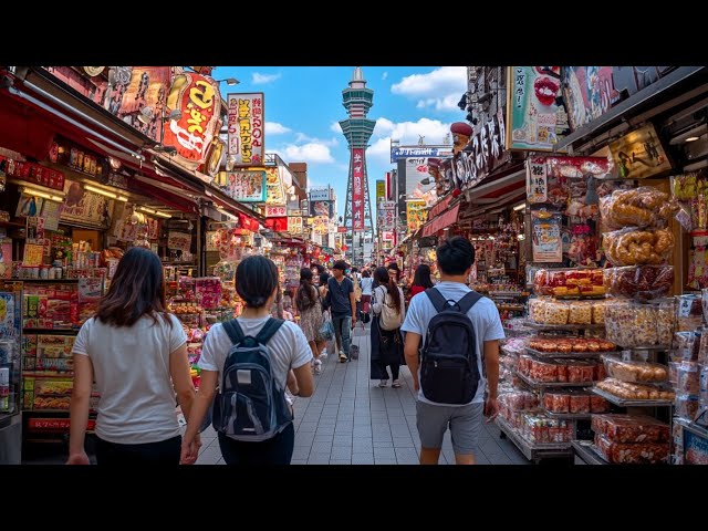 Shinsekai Osaka Japan 4K HDR 60FPS Walking Tour | Vibrant Streets & Local Life