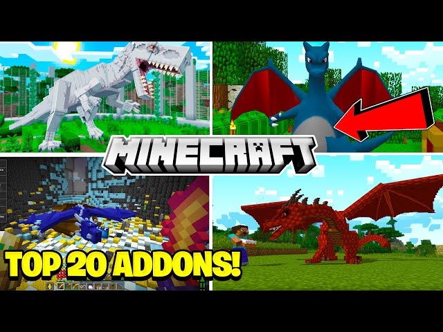 🔥 TOP 20 MELHORES ADDONS PARA MINECRAFT BEDROCK! (MCPE/MINECRAFT PE)