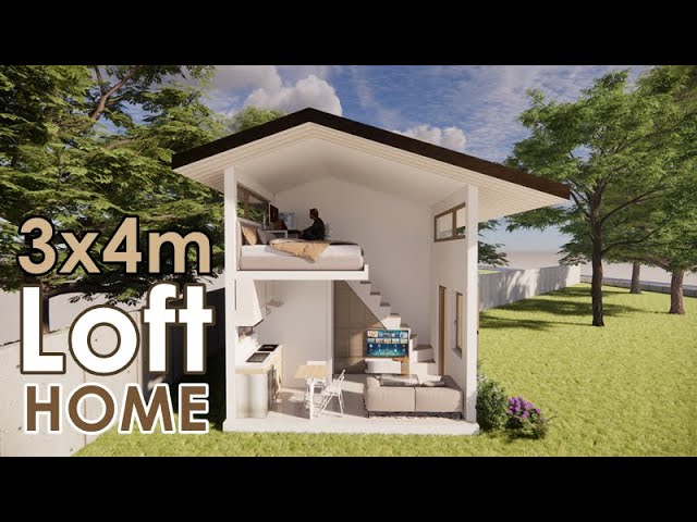 Tiny Loft House  3x4 meters |  Floor Plan | Tiny Living