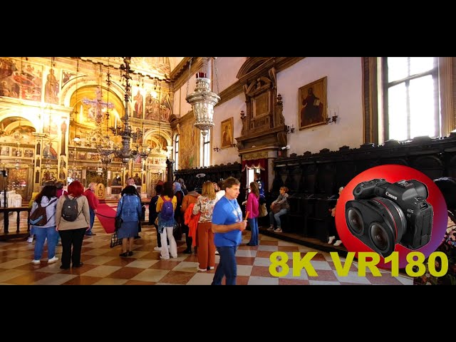 CHANTING inside Church of Saint George of the Greeks VENICE ITALY 8K 4K VR180 3D Travel Videos ASMR