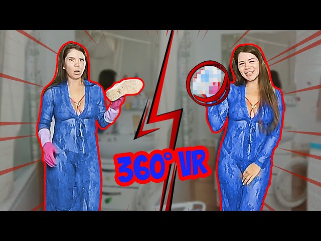 360° VR Incredible Transformation | Cleaning In a Cute Outfit