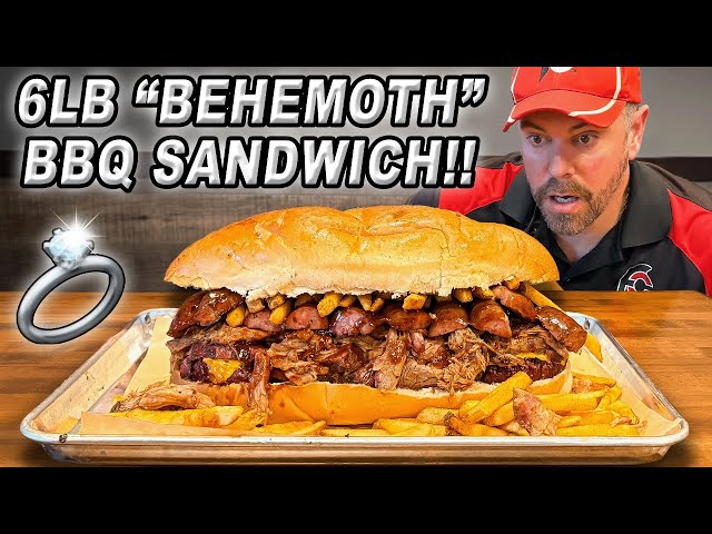 WE'RE ENGAGED?! Doc's 6lb "Behemoth" BBQ Sandwich Challenge!!