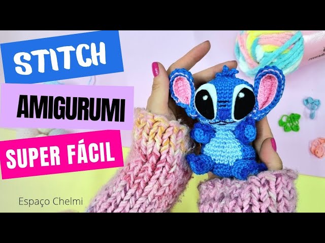 STITCH AMIGURUMI aula super fácil - Ponto fácil de crochê