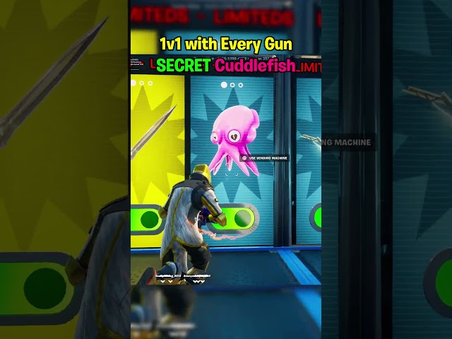 1v1 with Every Gun SECRET Cuddlefish 😱#shorts