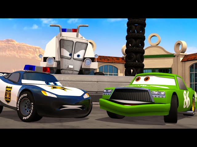 Sheriff McQueen ⚡🚓 Lightning McQueen Vs Chick Hicks