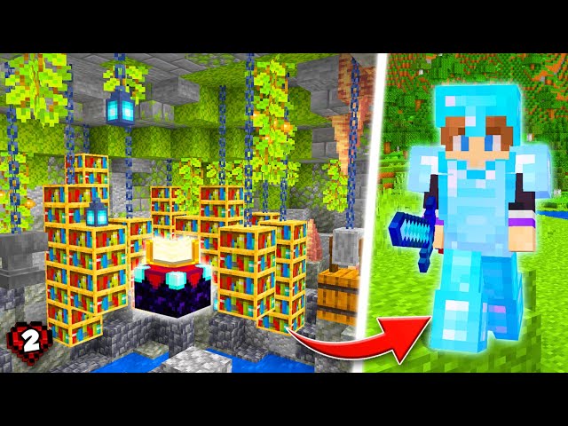 I Built An OP ENCHANTING CAVE In Hardcore Minecraft! (#2)