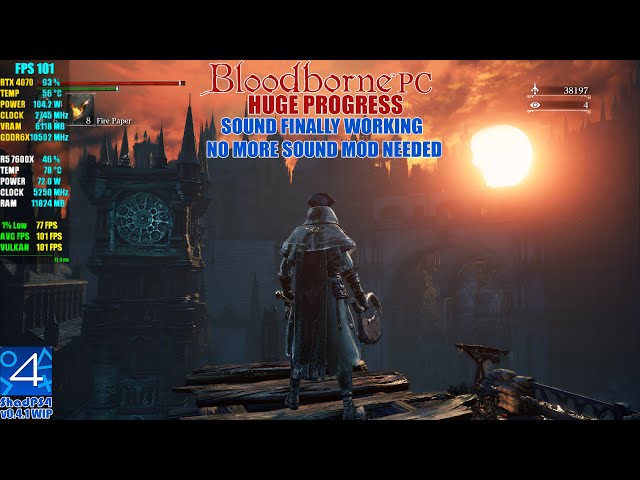 Bloodborne PC Huge Progress (Audio Finally Working Without Mod) ~ ShadPS4 v0.4.1 WIP - FPS Unlocked