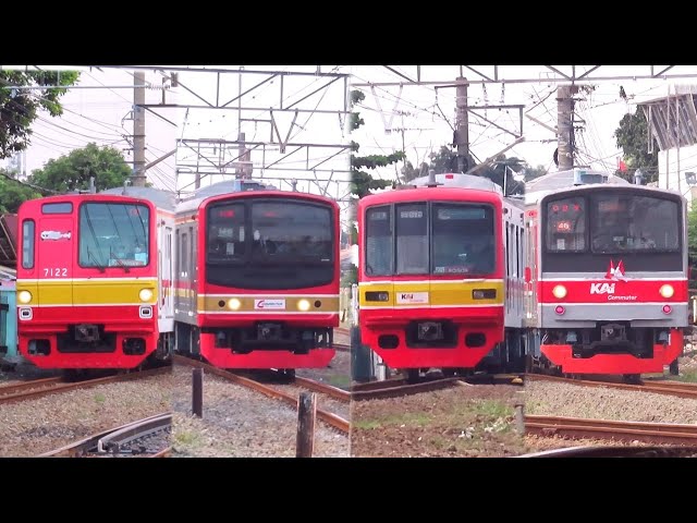 Nonton Kereta Api KRL Commuter Line TERBARU di KOTA DEPOK : JR 205 Marchen, TM 6000, TM 7000, TM 05