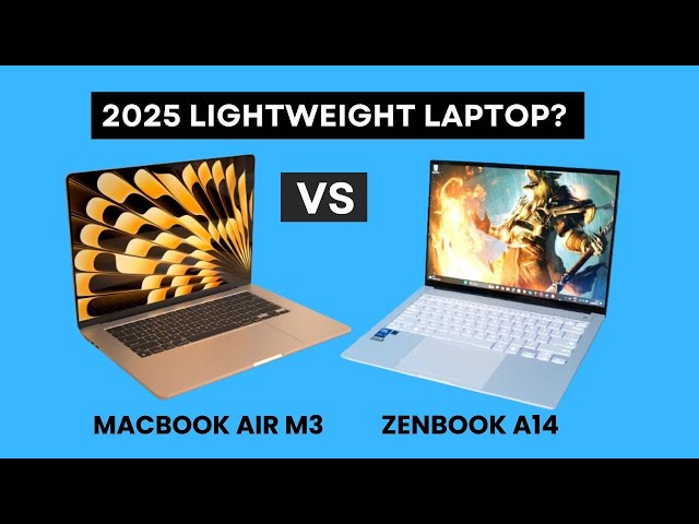 Asus ZenBook A14  Vs Macbook Air M3 | Which is Lightweight Laptop in 2025?