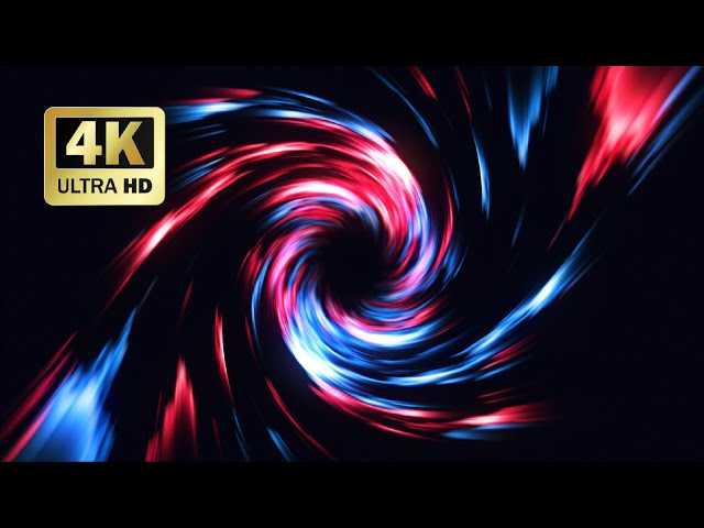 ULTRA HIGH DEFINITION 4K | Vortex Swirl Red and Blue Screensaver | Trippy Looping Background