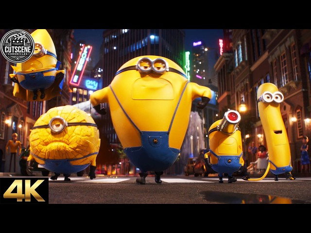 [4K UHD] Mega Minions Chaos In City CUTSCENE | Despicable Me 4 (2024)