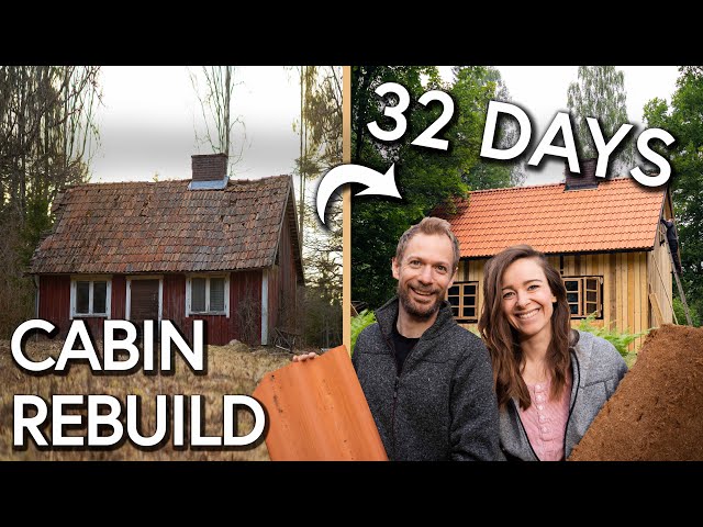 TIMELAPSE | Epic Rebuild of Abandoned Off-Grid Cabin