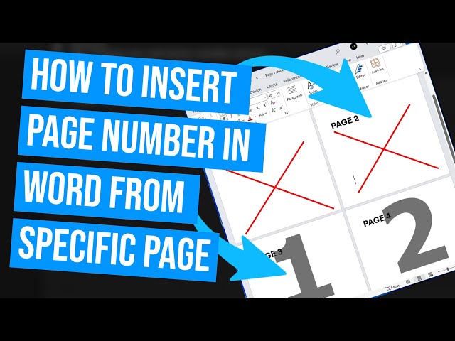 How to start page numbering from specific page | MS Word