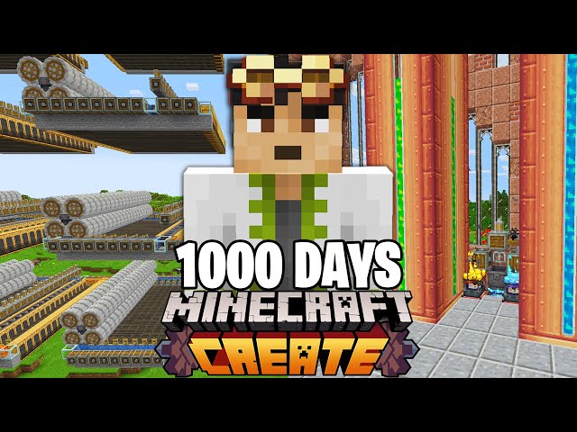 I Survived 1000 Days with Create Mod in Minecraft Hardcore [FULL MOVIE]