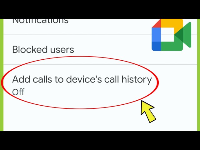 Google Meet | Add calls to device's call history off