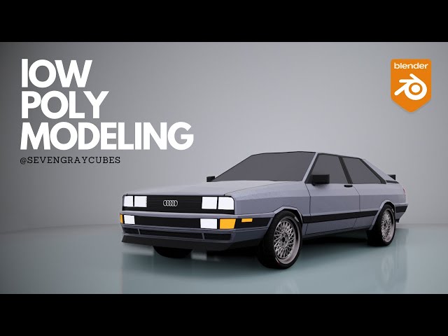 HOW TO model LOW POLY car in Blender - Audi Quatro