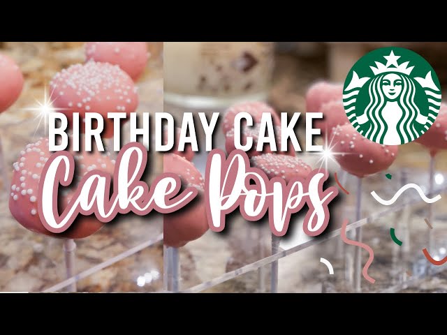 HOW TO MAKE CAKE POPS | DIY STARBUCKS HOMEMADE COPYCAT BIRTHDAY CAKE POP RECIPE